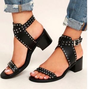 Steve Madden- black leather studded